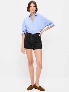 High-Waisted Wow Jean Shorts -- 4-inch inseam