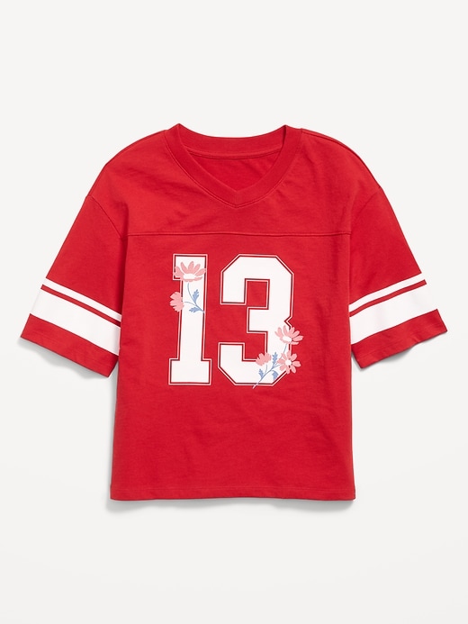 Image number 2 showing, Oversized Football-Style T-Shirt for Girls