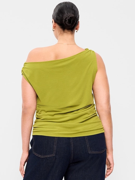 Image number 8 showing, Slit-Neck Ruched Top