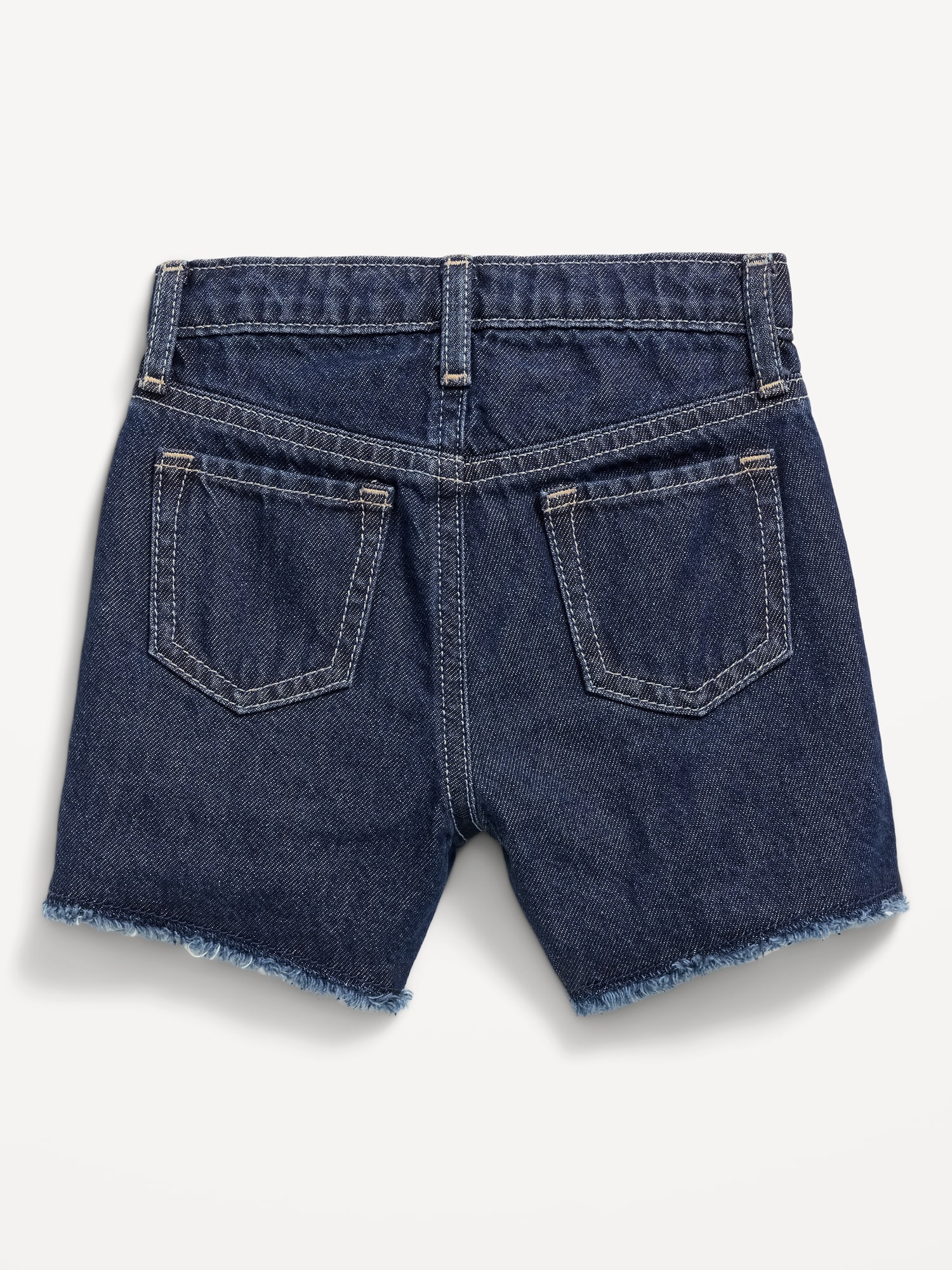 Embroidered Frayed-Hem Jean Shorts for Toddler Girls
