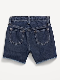 Image number 2 showing, Embroidered Frayed-Hem Jean Shorts for Toddler Girls