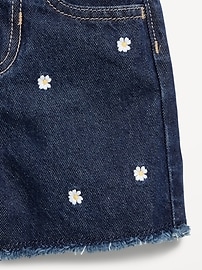 Image number 3 showing, Embroidered Frayed-Hem Jean Shorts for Toddler Girls