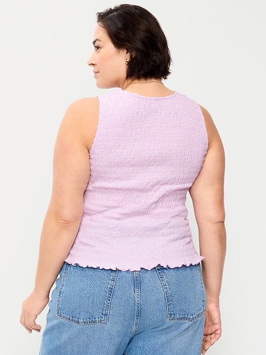 Image number 9 showing, Sleeveless Smocked Tank Top