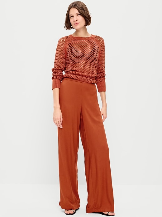 Image number 1 showing, High-Waisted Playa Wide-Leg Pants