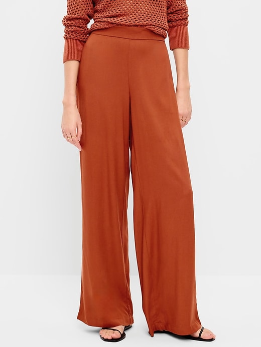 Image number 2 showing, High-Waisted Playa Wide-Leg Pants