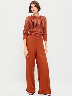 High-Waisted Playa Wide-Leg Pants