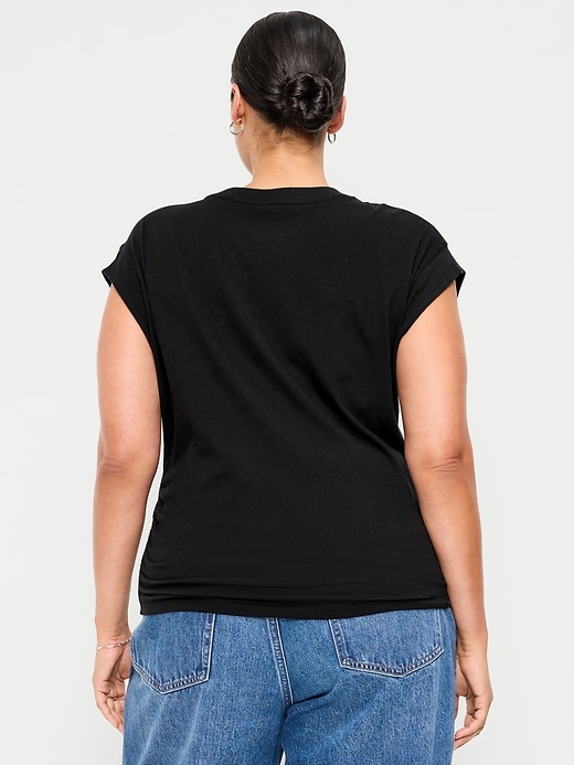 Image number 8 showing, Cap-Sleeve Side-Cinch Top