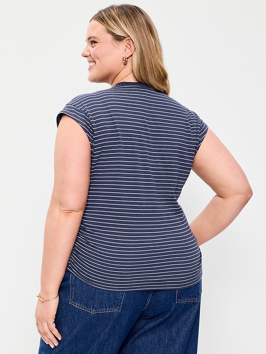 Image number 8 showing, Cap-Sleeve Side-Cinch Top