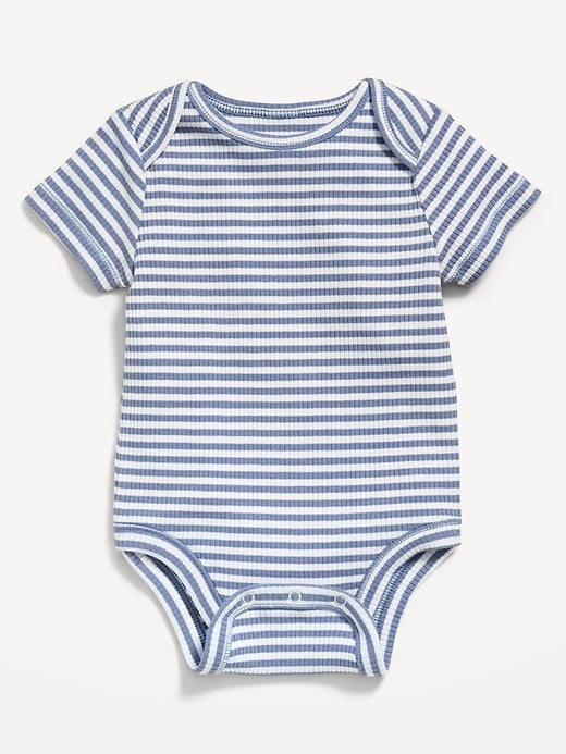 Image number 1 showing, Short-Sleeve Ribbed Bodysuit for Baby