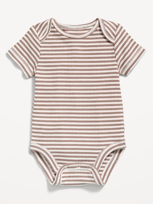 Image number 1 showing, Short-Sleeve Ribbed Bodysuit for Baby