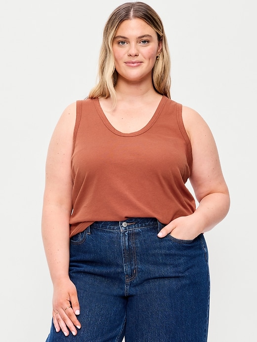 Image number 7 showing, Relaxed Scoop-Neck Tank Top