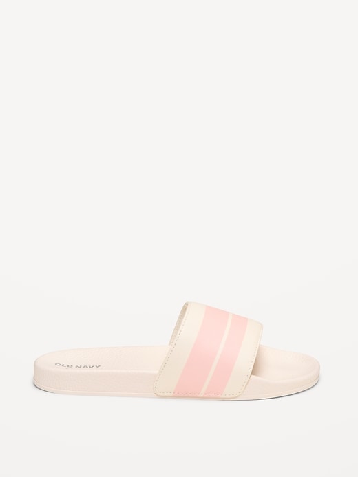 Image number 3 showing, Faux-Leather Pool Slide Sandals for Girls