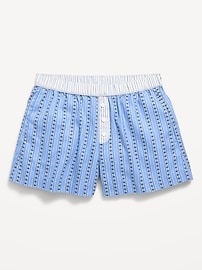 Image number 4 showing, Printed Twill Boxer Shorts for Girls
