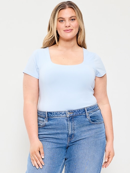 Image number 7 showing, Hug Double-Layer Scoop-Neck Top