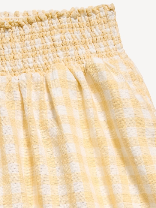 Image number 5 showing, Printed Smocked-Waist Linen-Blend Shorts for Girls