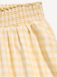 Image number 5 showing, Printed Smocked-Waist Linen-Blend Shorts for Girls