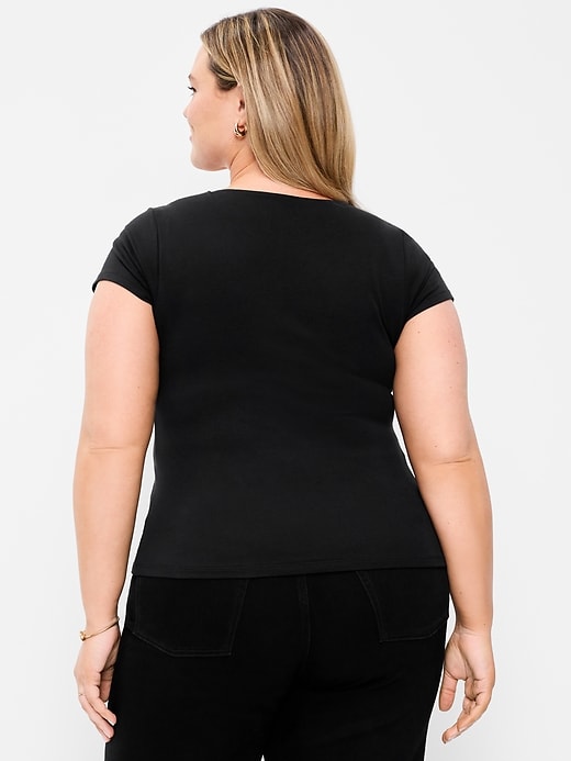 Image number 8 showing, Hug Double-Layer Scoop-Neck Top