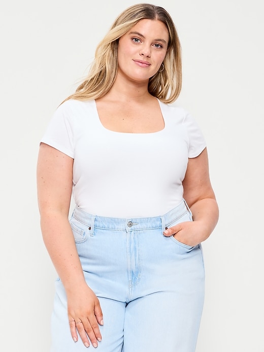 Image number 8 showing, Hug Double-Layer Scoop-Neck Top