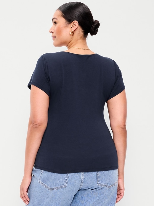 Image number 8 showing, Hug Double-Layer Scoop-Neck Top