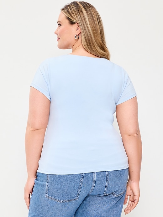 Image number 8 showing, Hug Double-Layer Scoop-Neck Top