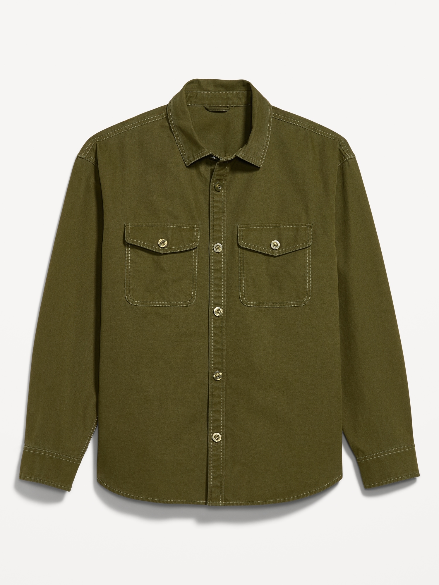 Oversized Canvas Workwear Shirt