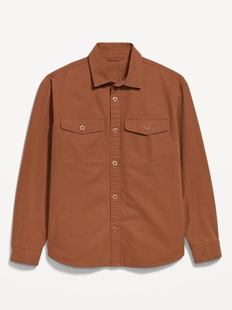 Oversized Canvas Workwear Shirt