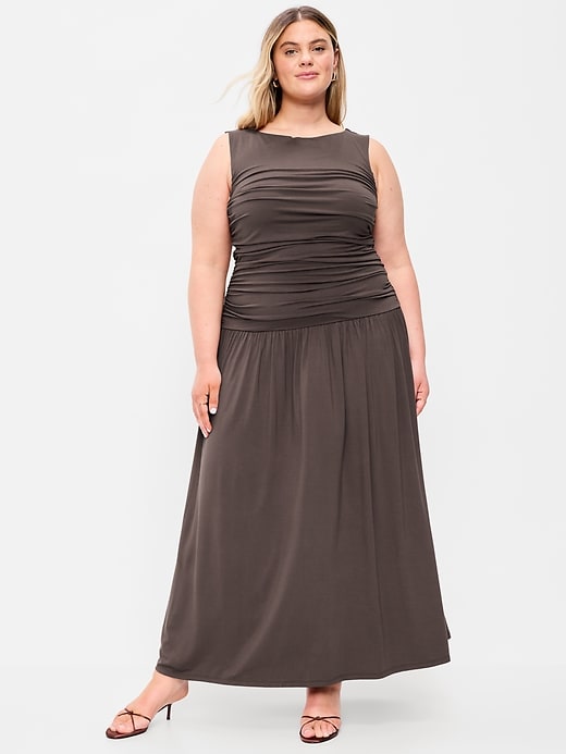 Image number 9 showing, Fit & Flare Drop-Waist Maxi Dress