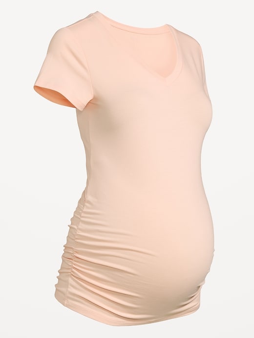 Image number 1 showing, Maternity V-Neck T-Shirt
