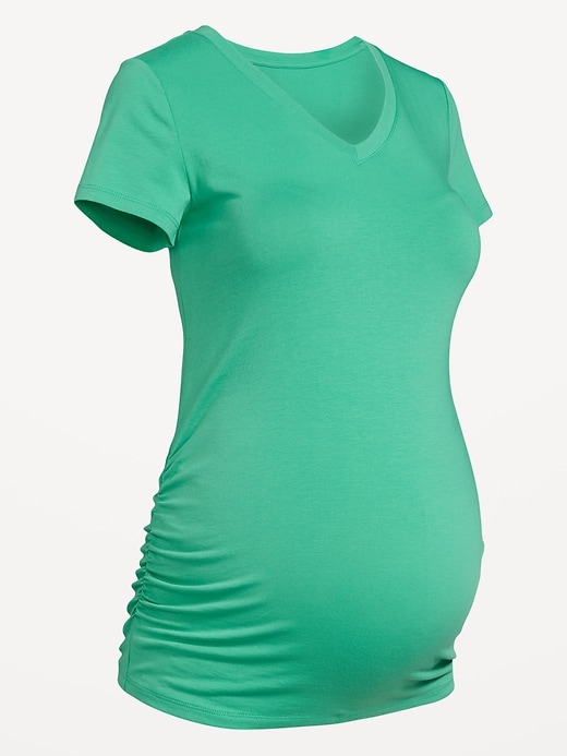 Image number 1 showing, Maternity V-Neck T-Shirt