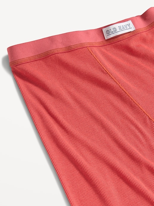 Image number 2 showing, High-Waisted Ribbed Boyshort Briefs -- 3-inch inseam