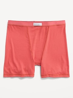 High-Waisted Ribbed Boyshort Briefs -- 3-inch inseam