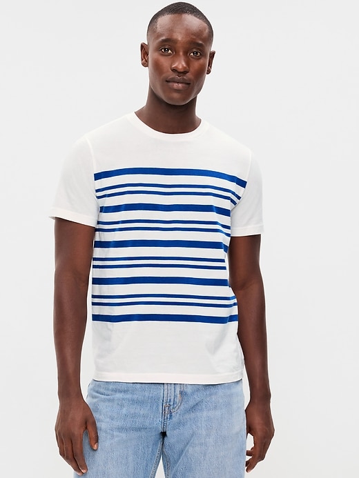 Image number 1 showing, Crew-Neck Striped T-Shirt
