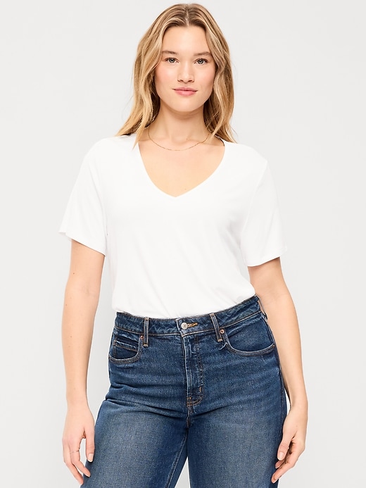 Image number 5 showing, Luxe V-Neck T-Shirt
