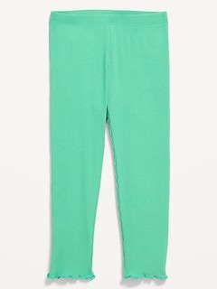Rib-Knit Full-Length Leggings for Toddler Girls