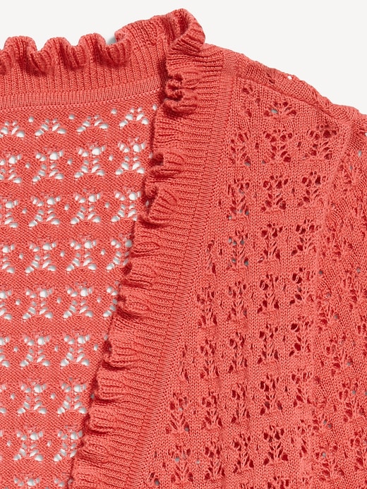 Image number 6 showing, Tie-Front Open Cardigan