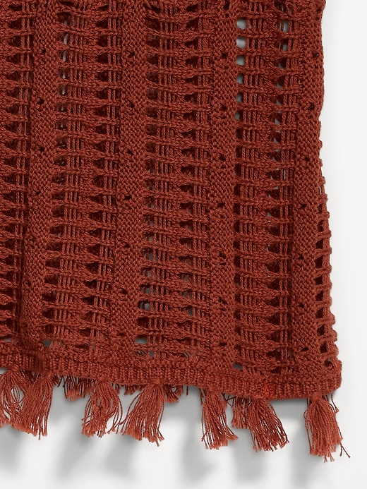 Image number 5 showing, Open-Weave Fringe Tank Top