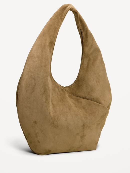 Image number 1 showing, Oversized Suede Hobo Bag