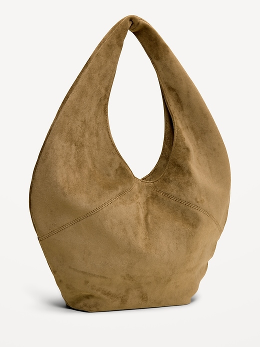 Image number 2 showing, Oversized Suede Hobo Bag