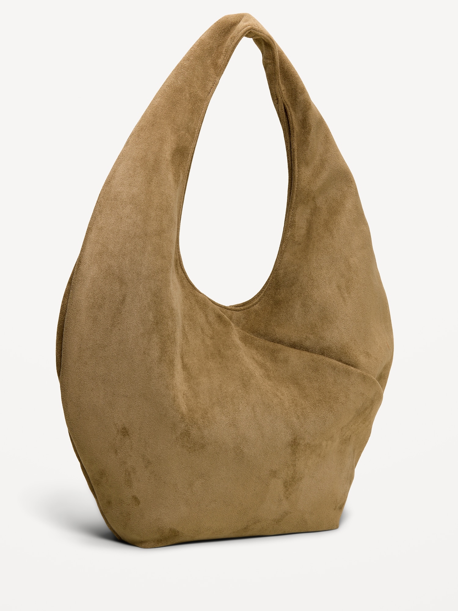 Oversized Suede Hobo Bag