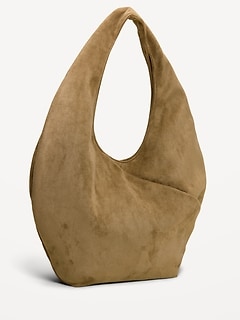 Oversized Suede Hobo Bag