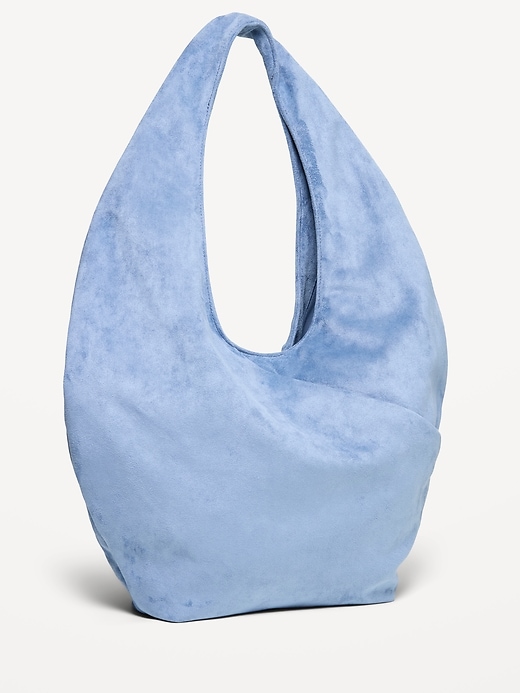 Image number 1 showing, Oversized Suede Hobo Bag