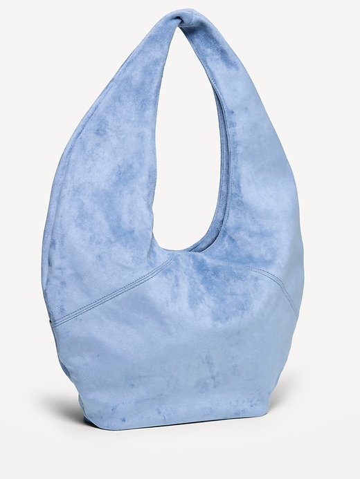 Image number 2 showing, Oversized Suede Hobo Bag
