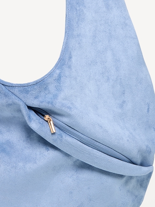 Image number 4 showing, Oversized Suede Hobo Bag