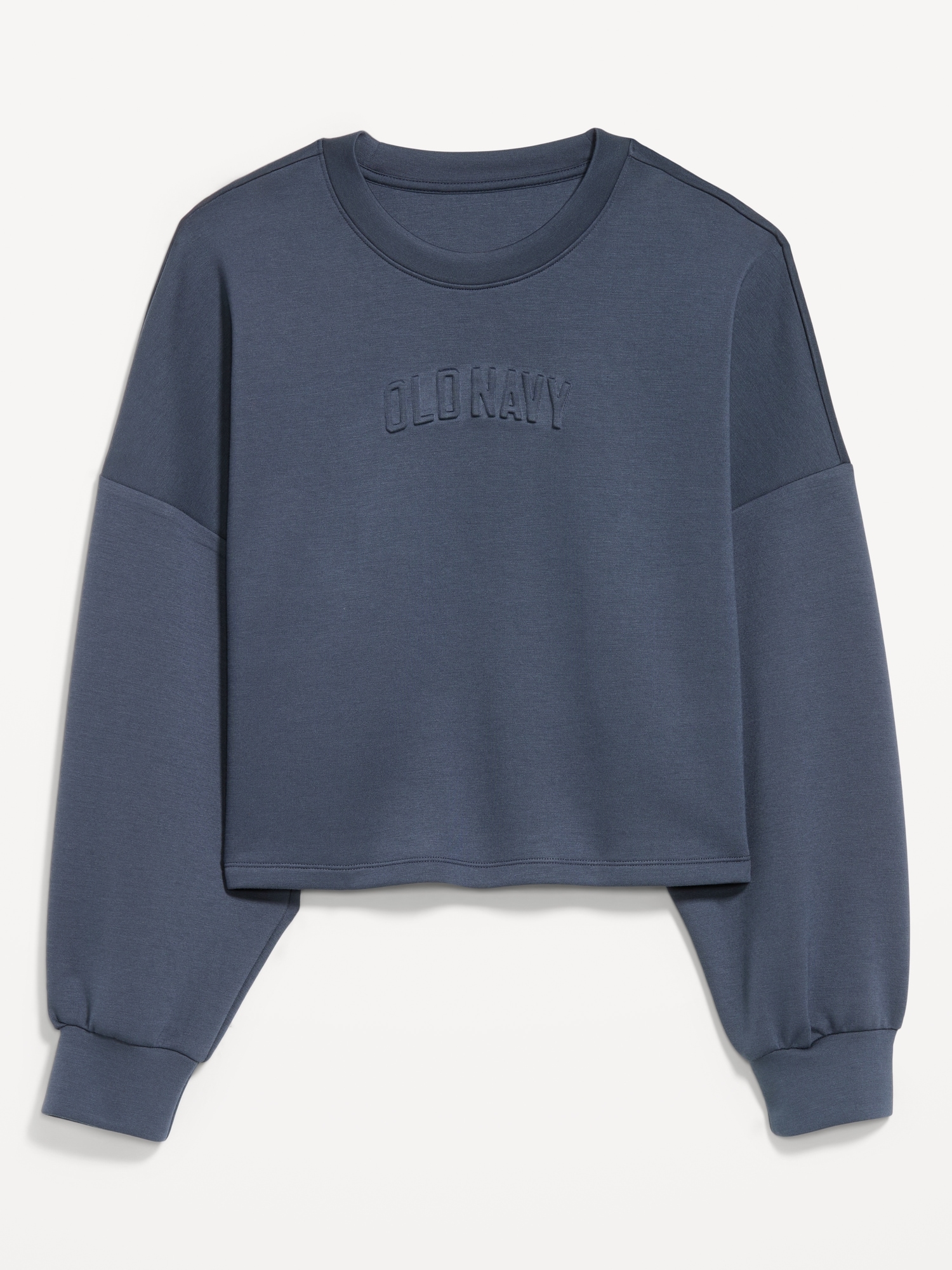 Bounce Fleece Crew-Neck Cropped Top