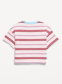 Image number 3 showing, Oversized Short-Sleeve Cropped T-Shirt for Girls