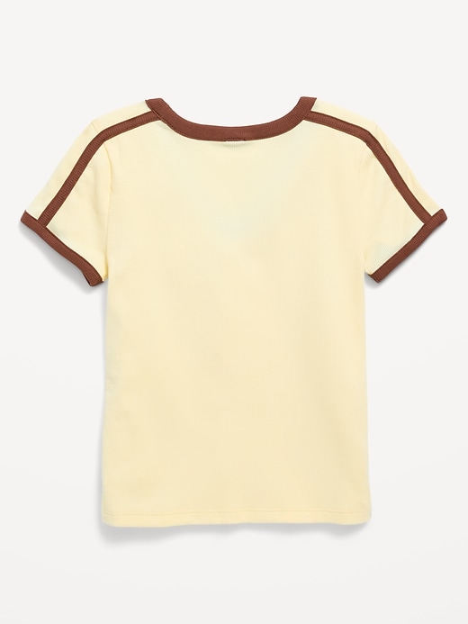 Image number 3 showing, Fitted Short-Sleeve Graphic T-Shirt for Girls