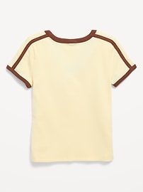 Image number 3 showing, Fitted Short-Sleeve Graphic T-Shirt for Girls