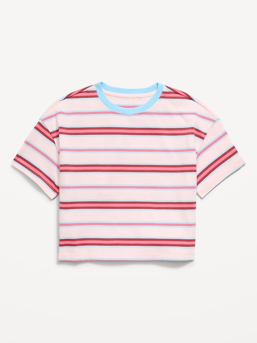 Image number 2 showing, Oversized Short-Sleeve Cropped T-Shirt for Girls