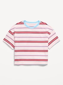Image number 2 showing, Oversized Short-Sleeve Cropped T-Shirt for Girls