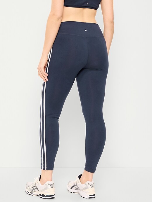 Image number 5 showing, High-Waisted PowerChill Side-Striped 7/8 Leggings